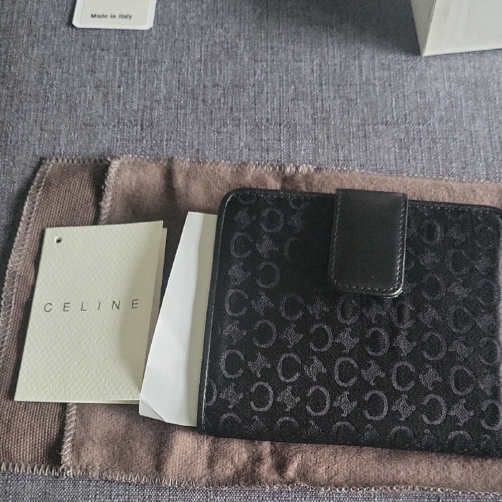 Celine Black Monogram Wallet New Tagged Serial Number Dust Cover Boxed